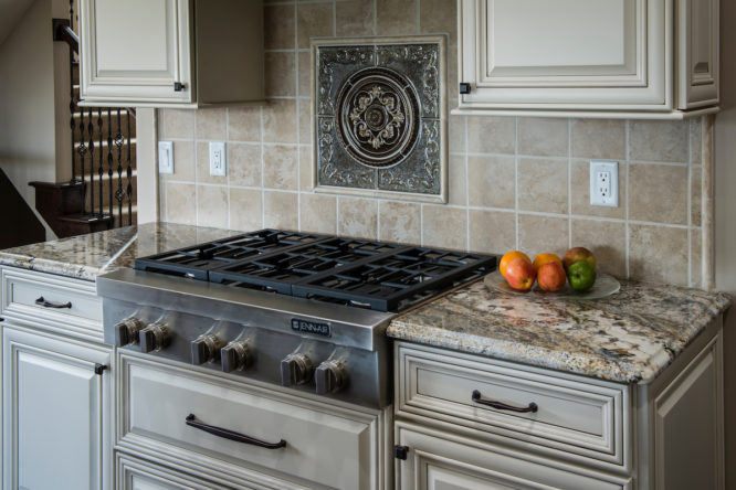 Brazilian granite countertops with matching backsplashes in Creve Coeur, MO