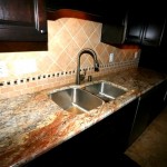 Under mount sink installed in Typhoon Bordeaux granite