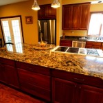 Golden Thunder / Stormy Night Granite kitchen