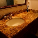 Granite vanity top with Cozmos granite