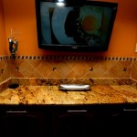 Granite counters for a desk area