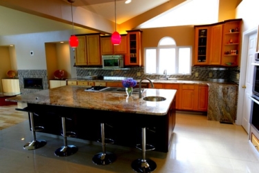 Kitchen Countertops with Typoon Bordeaux Granite in missouri area