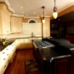 Custom shaped granite for kitchen island