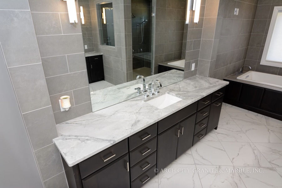 quartzite bathroom countertops