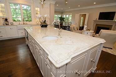 Taj Mahal Quartzite Countertops in St. Louis, MO kitchen