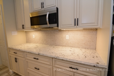 White Granite Countertops in St. Louis home